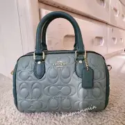 NWT Coach Mini Rowan Crossbody Bag In Blocked Signature Leather CY744