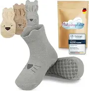 [Matschepfuetze] Stopper Socks for Babies and Children - Baby Non-Slip Socks with ABS - Nubs Socks - Cuddly Warm Non-Slip Crawling Socks - Funny Children's Socks 23-26 - 27-30 for Girls and Boys