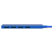 Bonelk Long-Life USB-C to 4 Port USB 3.0 Slim Hub (Blue)