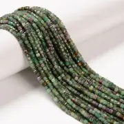 Natural African Ruby Zoisite Faceted Rubik's Cube Beads Size 3mm 15.5'' Strand