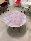 Rose Quartz Coffee Table Top, Quartz Agate Center Corner Table Top Decor