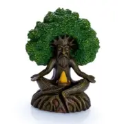 Fantasy Backflow Incense Burner Cones Holder Old Man Tree Meditating Decor