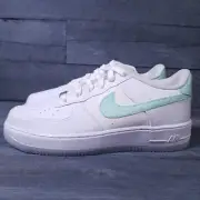 NIKE Air Force 1 LV8 Shoes GS Kids 7 Womens 8.5 White Mint Foam Teal Paisley