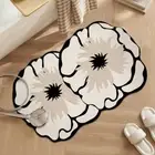 Beautiful Flower Pattern Non-Slip Mat Super Absorbent Entry Door Mat Bathroom