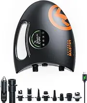 OutdoorMaster 20PSI High Pressure 88.8Wh Rechargeable SUP Air Pump Electric Shark 2S - Auto-Off & Deflation,12V DC & Type-C Input, for Inflatable Stand Up Paddle Boards, Boats
