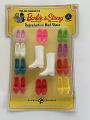 NEW 2005 Barbie & Stacey Reproduction Mod Shoe Pack MATTEL