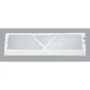 Home Impressions 18 In. White Steel Baseboard Diffuser 1BB1800WH Pack of 12 Home
