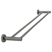 Round Double Towel Rail 600mm, Shadow