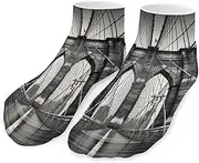 [QMNVBDS] Brooklyn Bridge Socks Ankle Length Socks Casual Short Socks for Women Men Low Cut Sports Socks Running Socks No Show Socks Ankle Socks Athletic Socks Workout Socks, Style, One Size