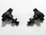 Rollator Knob,Four-Corner knob,Replacement Arm Adjustment Knobs for Rollator and Walker, Knob for Adjustable Height Arm, W/Screws and Washers, rollator Universal Parts (1Pr, Black)