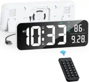 Digital Wall Clock, 14.6 Inch LED Large Display Date Temperature 12/24H Time Wee
