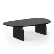 Arco Black 130cm Oval Oak Coffee Table