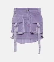 [Blumarine] Blumarine Velvet cargo miniskirt AU 6 purple