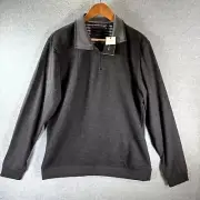 Porter & Ash Sweater Men's XL Gray Quarter Zip Long Sleeve Knitted Pullover