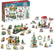 Christmas Advent calendar building set, countdown building toy 2023 for children, Christmas toys, Lego toys with Santa Claus and Christmas tree, building toys for children aged 6 and over (Christmas tree)