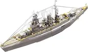Piececool 3D Puzzle for Adults Metal Warship Models Kits, Nagato Class Battleship Toys DIY 3D Metal Military Model Building Kit Puzzle for Teens Boys Great Gift