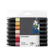 Catzon 12 Colors Markers + 1 Pcs Blender Marker Dual-tip for Painting-Steampunk