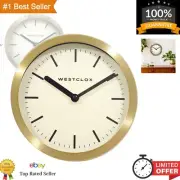 Analog 6" Metal Gold Quartz Table/Wall Clock - Accurate Timekeeping