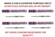 x4 Glow Plugs (HKT JAPAN) For Mitsubishi Shogun MK2 2.8TD V26/V46 11/1993-2/2000