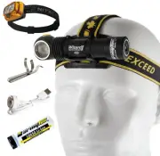 COMBO: Armytek Wizard Pro v3 XHP50 (White) Silver Headlamp 2300 Lumens w/ NU31 N