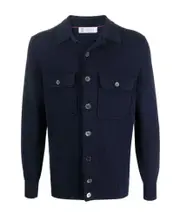 Brunello Cucinelli Patch Pocket Knitted Cardigan IT52,IT50,IT48,IT46 Black