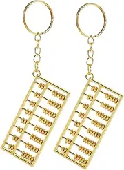 [FRCOLOR] 2Pcs Abacus Pendant Keychains Unique Hanging Decoration for Handbag Purse and Car Creative Retro Design Compact for Keychain DIY Use
