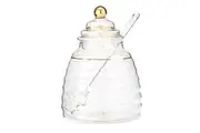 Ashdene 9.8x14cm Honey Bee Glass Honey Kitchen Storage Pot Jar w Stirrer Dipper