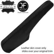 BLACK & BLACK LEATHER HANDBRAKE BOOT COVER FOR MINI COUNTRYMAN PACEMAN R60 R61