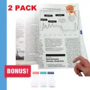 3x Full Page Magnifying Sheet Fresnel Lens(2Pack) with 3 Bookmark Magnifiers
