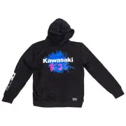 D�Cor Visuals 85-213-2 Kawasaki Retro Sweatshirt Medium Black