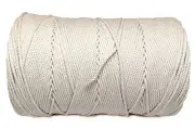 Macrame Cord (3 mm x 500 Yards) | 100% Natural 3 mm x 500 yards Natural White