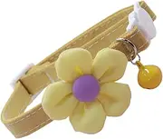 Flower Cat Collar - Dog Necklace,Adjustable Animal Dog Collar Necklace Flower with Bell for Puppies Cats Decoration