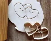 Heart Hearts Hugging Cookie Cutter Pastry Fondant Dough Biscuit