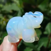 1.5in Opalite Carved Crystal Elephant