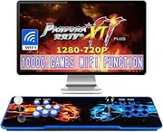 TOJASDN 10000 Games in 1 Pandoras Box Arcade Game Console, 3D Double Stick WiFi Arcade Machine for PC, Projector & TV, Favorite List, 4 Players Online