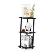 Turn-N-Tube 3-Tier Corner Display Rack 3-Tier Round Tube Espresso/Black