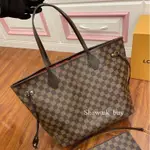 二手精品 LV 路易威登 N41358 NEVERFULL MM 托特包 經典棋盤格 手提包 肩背包 女生 購物袋 包包