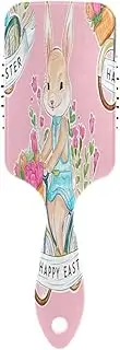 Cheerful Bunny Riding Bicycles Pink Air Cushion Comb, Anti Static Comb, Hair Brushes Women