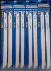 8pcs 300MM 12" Recip Reciprocating 18TPI Saw Blades BIM For Metal Set #1867