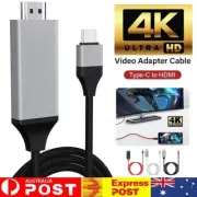 2M 4K USB C to HDMI Cable Type Adapter For iPhone 16 MacBook iPad Android Tab Au