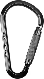 S.E.Peak 22kN Large Aluminum Auto Locking Ladder Hook, Professional CE Certified Heavy Duty Lightweight Carabiner for Outdoor Tower Climbing, Aerial Work, Rescue, D Ring Clip w/Huge Opening Gate