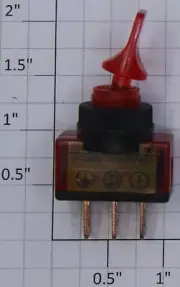 Radio Shack 2750010 SPST Red Flat Lever Illuminated On/Off Toggle Switch