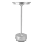 HG (Silver)Rechargeable Cordless Led Desk Lamp Touch Sensor Lamp 3 Modes Portabl
