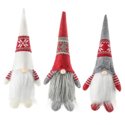 Christmas Gnome Holiday Decoration Handmade Standing Scandinavian Tomte for Doll
