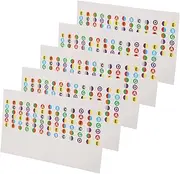 VINTORKY 5pcs Guitar Fretboard Stickers for Beginners Acoustic/Electric Guitar Note Labels Fretboard Markers Chords Chart Violin/Tags