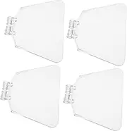 TEHAUX 4Pcs Transparent Eye Shields for Bench Grinder Safety Comprehensive Protection Against Debris Vision for Extended Use Workshops Replacement Kit for Grinder