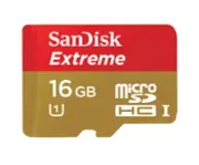 SanDisk Extreme 16GB microSDHC UHS-I Class 10 Memory Card