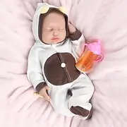 Vollence 14 inch Eye Closed Full Silicone Baby Dolls, Non Vinyl Dolls, Reborn Silicone Dolls Full Silicone Baby - Girl