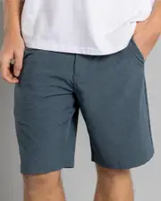 [Volcom] Volcom Men's Kerosene Hybrid Walk Shorts in Dark Slate Heather Blue Size 32 32 Dark Slate Heather Blue