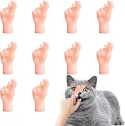 Tiny Hand for Fingers,10X Little Hand Finger Puppets for Cats - Funny Party Favors, Realistic Gag Props for Pretend Show Comedy Performance Prank Birthday Celebration